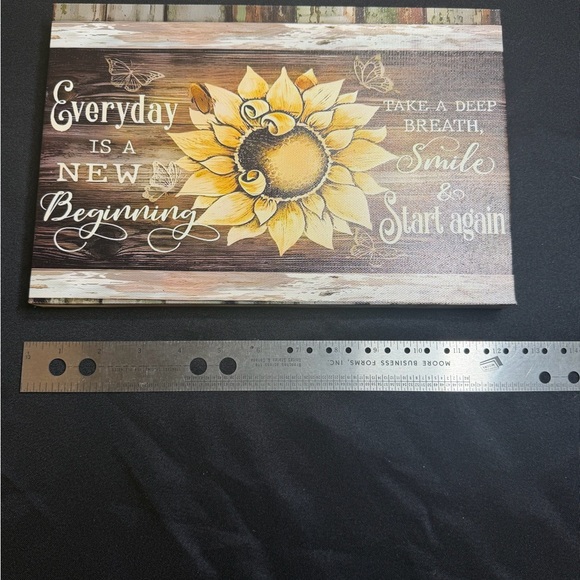 Other - Sunflower Wall Art with Inspirational Quote